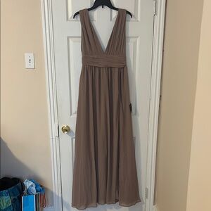Lulu’s Heavenly Hues Taupe Maxi Dress